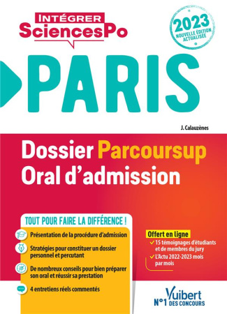 Dossier Parcoursup Oral d'admission. Edition 2023