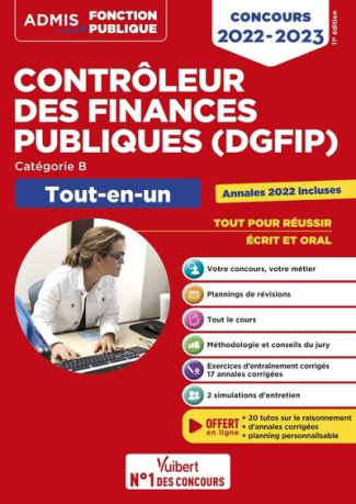 Concours contrôleur des finances publiques (DGFIP), catégorie B. Tout-en-un, Edition 2022-2023