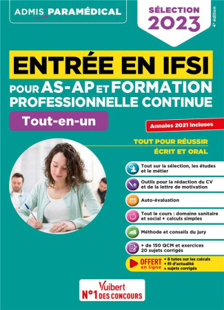 Entrée en IFSI pour AS-AP et formation professionnelle continue. Tout-en-un ; Avec 50 flashcards int