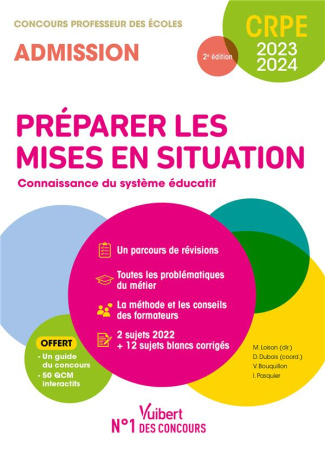 Préparer les mises en situation M1 M2. Connaissance du système éducatif, Edition 2023-2024