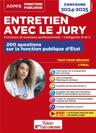Entretien avec le jury. 200 questions sur la fonction publique d'Etat catégories B et C, Edition 202