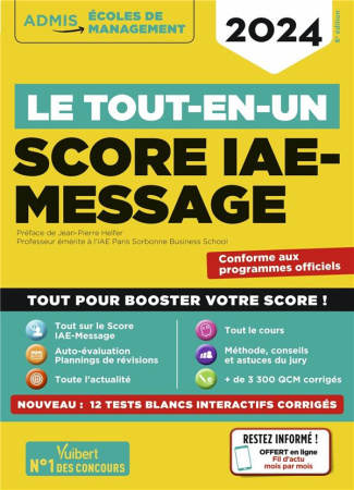 Le tout-en-un Score IAE-Message. Edition 2024