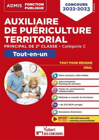 Concours Auxiliaire de puériculture territorial. Principal de 2e classe ; Tout-en-un, Edition 2023-2