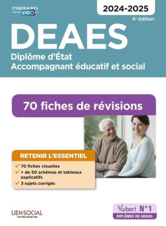 DEAES Diplôme d'Etat Accompagnant éducatif et social. 70 fiches de révisions, Edition 2024-2025