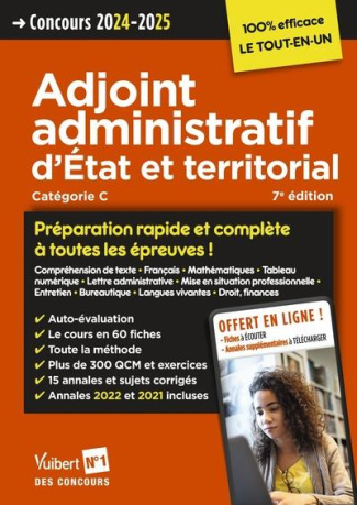 Adjoint administratif d'Etat et territorial. Catégorie C, Edition 2024-2025