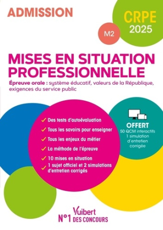 Mises en situation professionnelles CRPE M2. Epreuve orale : système éducatif, valeurs de la républi
