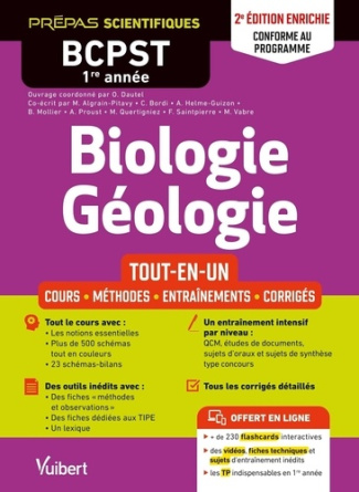 Biologie-Géologie BCPST 1re année. Tout-en-un - Cours, méthodes, entraînements, corrigés, Edition 20