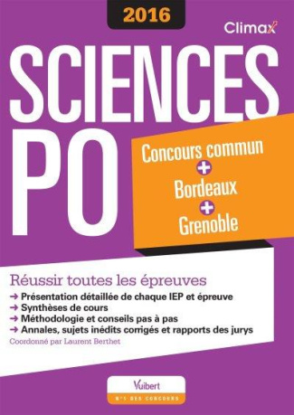 Sciences Po 2016. Concours commun   Bordeaux   Grenoble