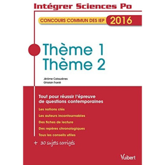 Concours commun des IEP 2016. L'école ; La démocratie