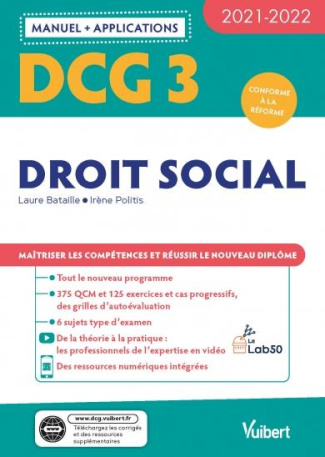 DCG 3 Droit social. Edition 2021-2022
