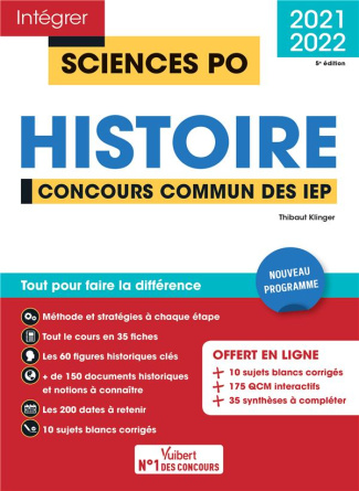 Histoire. Concours commun des IEP, Edition 2021-2022