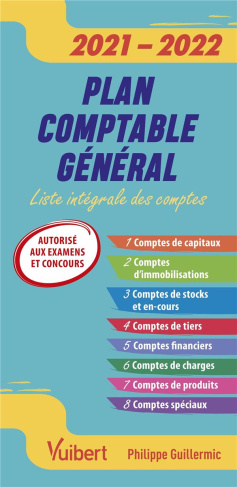 Plan comptable général. Liste intégrale des comptes, Edition 2021-2022