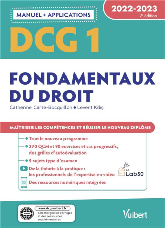 DCG 1 Fondamentaux du droit. Edition 2022-2023