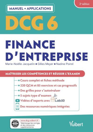 Finance d'entreprise DCG 6. 2e édition