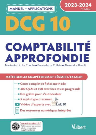 Comptabilité approfondie DCG 10. Edition 2023-2024
