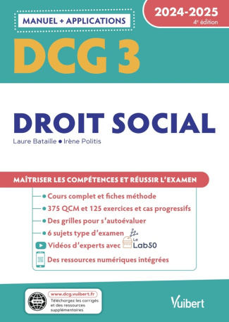 Droit social DCG 3. Edition 2024-2025