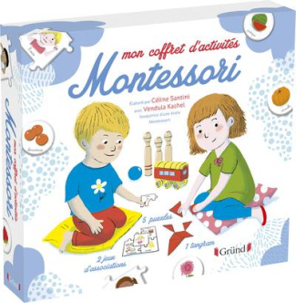 Mon coffret d'activités Montessori. Avec 1 tangram, 32 cartes, 5 puzzles