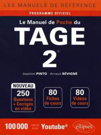 Le manuel de poche du TAGE 2. Edition 2018