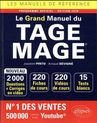 Le grand manuel du TAGE MAGE. Edition 2018