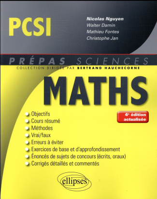 Mathématiques PCSI. 4e édition