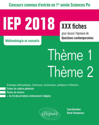 Radicalités - La ville. Concours commun d'entrée en 1re année d'IEP/Sciences Po, Edition 2018