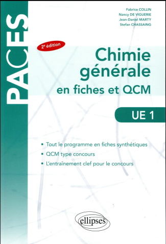 UE1 Chimie générale. Fiches et QCM, 2e édition