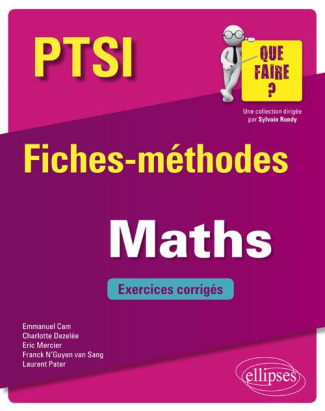 Mathématiques PTSI. Fiches-méthodes et exerices corrigés