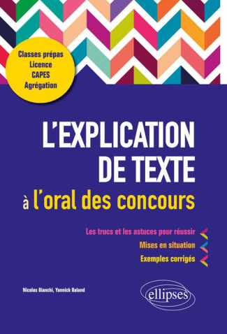 L'explication de texte aux oraux des concours