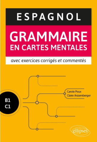 Espagnol B1-C1. Grammaire en cartes mentales avec exercices corrigés et commentés