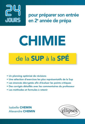 Chimie de la Sup à la Spé. 24 jours pour préparer son entrée en 2e année de prépa