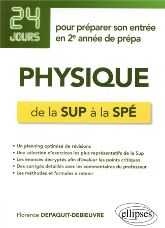 Physique de la Sup à la Spé. 24 jours pour préparer son entrée en 2e année de prépa