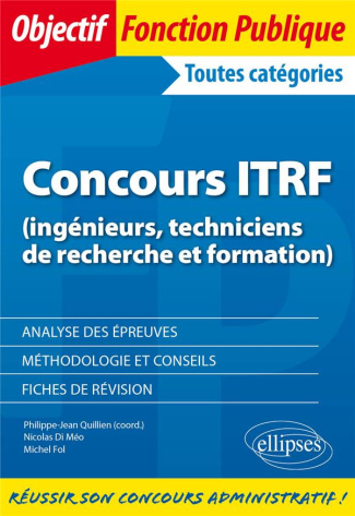 Concours ITRF Ingénieurs, Techniciens de Recherche et Formation de catégorie A, B et C