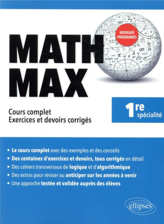 Maths 1re spécialité. Cours complet - Exercices et devoirs corrigés, Edition 2021
