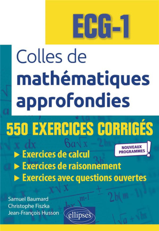 Colles de mathématiques approfondies ECG 1