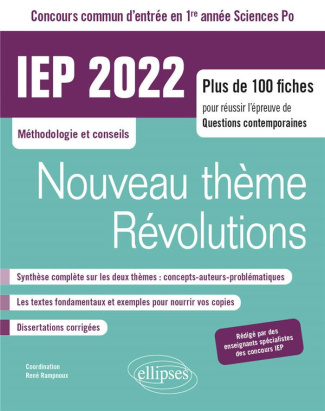 Concours commun IEP. Plus de 60 fiches pour réussir l'épreuve de questions contemporaines Entrée en
