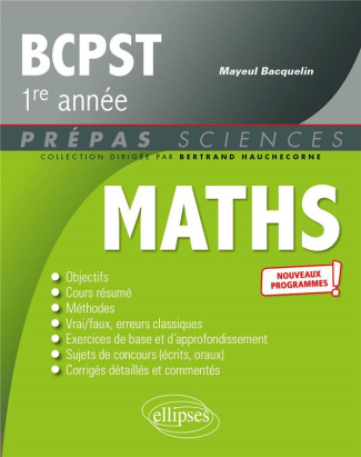 Mathématiques BCPST 1re année. Edition 2021