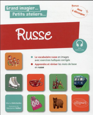 Russe en images avec exercices ludiques. Apprendre et réviser les mots de base niveau A1