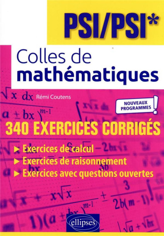 Colles de mathématiques PSI/PSI*. Edition 2022