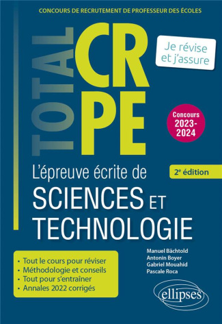 Lépreuve écrite de sciences et technologie. Edition 2023-2024