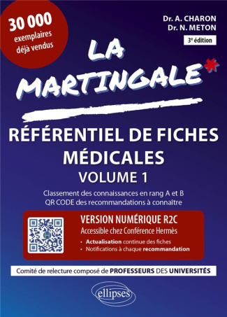 La Martingale, référentiel de fiches médicales pour l'EDN. Cardiologie,Pneumologie, Ophtalmologie, O