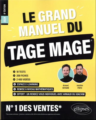 Le Grand Manuel du TAGE MAGE. 18 tests, 200 fiches, 2400 vidéos, Edition 2024