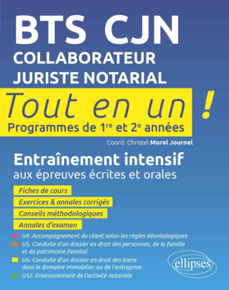 BTS Collaborateur juriste notarial Tout-en-un. Programmes de 1re et 2e années