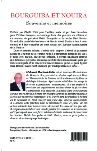 Bourguiba et Nouira. Volume 1, Souvenirs et mémoires