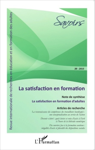 Savoirs N° 38/2015 : La satisfaction en formation