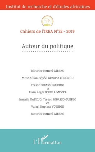Cahiers de l'IREA N° 32/2019 : Autour du politique