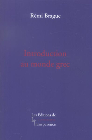 INTRODUCTION AU MONDE GREC (VENTE FERME)