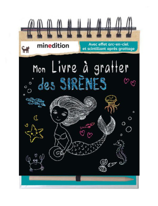 Mon livre à gratter des sirènes. Avec 1 crayon en bois