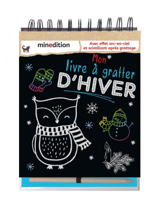 Mon livre à gratter d'hiver. Avec un crayon en bois