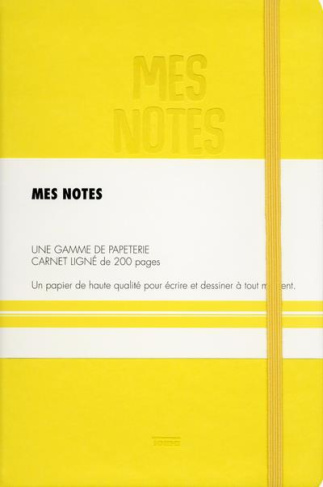 Carnet simili cuir jaune
