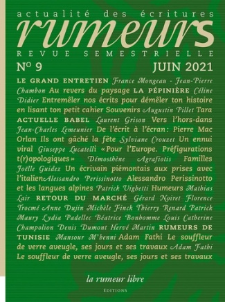 Rumeurs N° 9, juin 2021 : Actualité des écritures